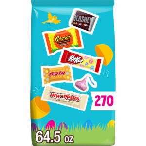 Hershey Assorted Flavored, Easter Candy Bulk Bag, 64.5 oz (270 Pieces)