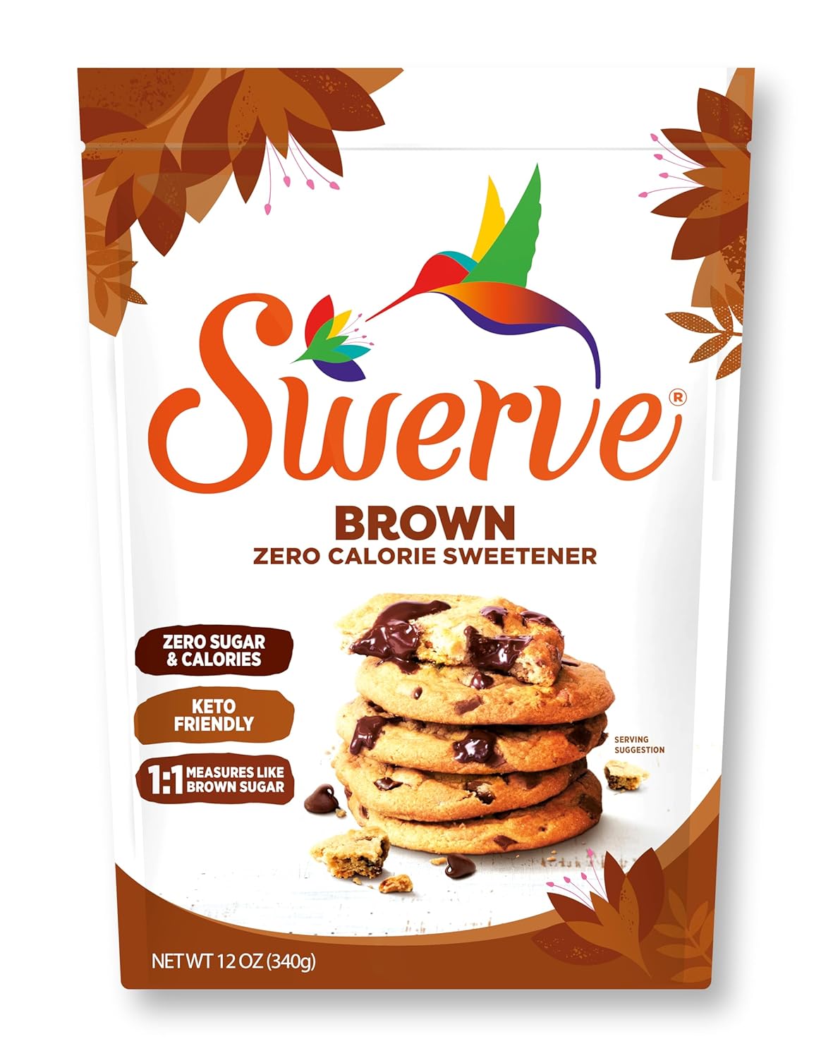 Swerve Ultimate Sugar Replacement Sweetener, Brown Sugar Substitute, Keto Friendly, Zero Calorie, Zero Sugar, Non-Glycemic, Gluten Free, 12 ounces